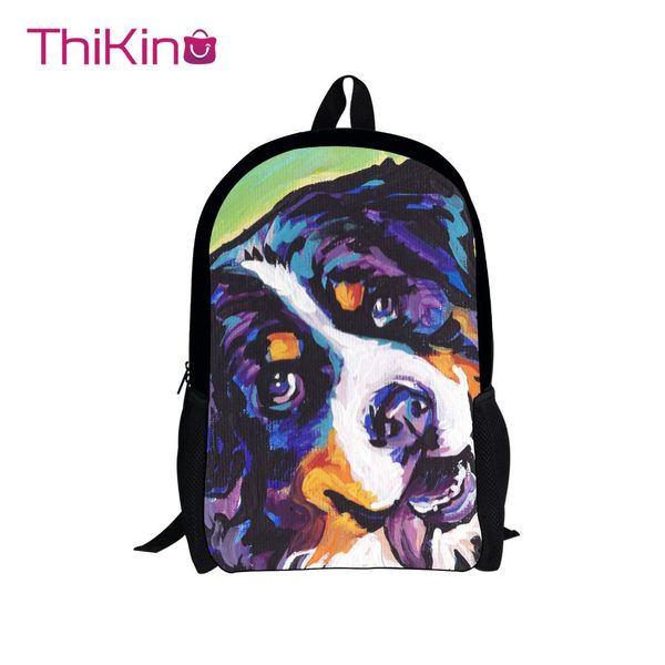 

thikin 2019 cute dog schoolbag for teenagers young girls fashion backpack preschool shoulder bag for pupil