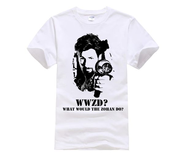 

fashion printed men's t-shirt short sleeve wwzd what would the zohan do adam sandler men short sleeve t shirt, White;black
