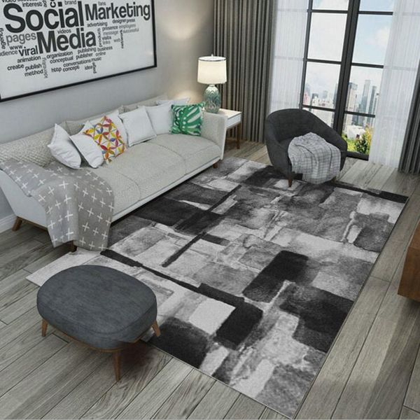 

Nortic style geometric pattern Drawing room Carpet Living Room Study Floor Mat Tea Table Foot pad Door Entrance Rug Easy wash Anti-skid