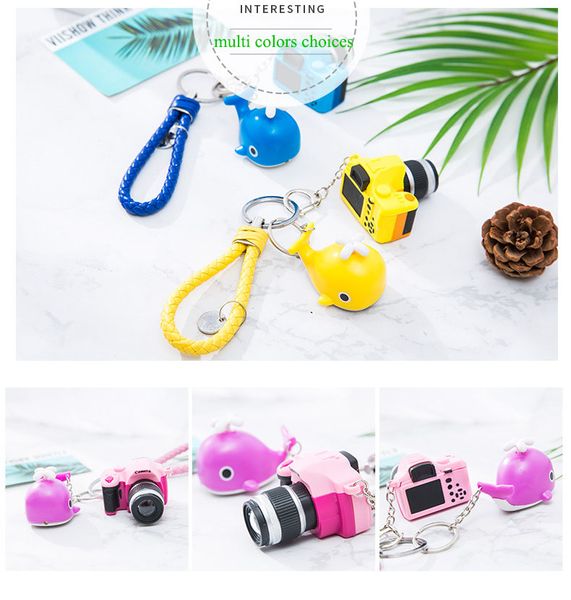 

portable mini led flashlight cute whale led keychains flashlight with sound creative pendant christmas birthday child gift