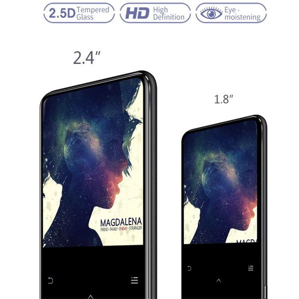 

mp3 player bluetooth 4.2 touch key 2.5inch screen bulit-in speaker with fm, recorder portable slim lossless sound music player