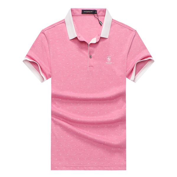 

summer 2019 men polo shirt men casual pink business men polo brand patchwork camisa polo masculina homme smart casual, White;black