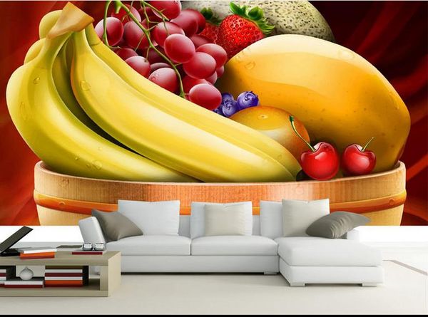 

пользовательские 3d mural обои креатив extended фруктовый натюрморт декоративный год настенная роспись шелка обои