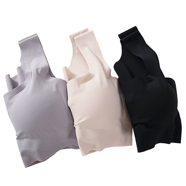 

jfyyhz women sport bra yoga wireless gym push up fitness athletic running sport underwear workout vest tank ing, White;black