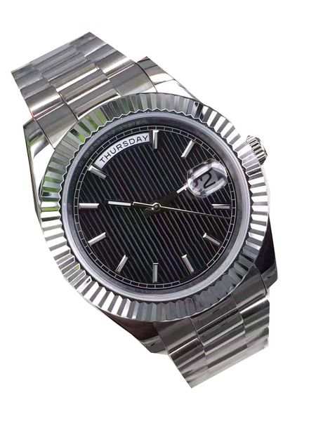 

u1 factory new mens watch day date gray rome number face big date automatic mechanics watch men sapphire glass stainless steel mens watch, Slivery;brown