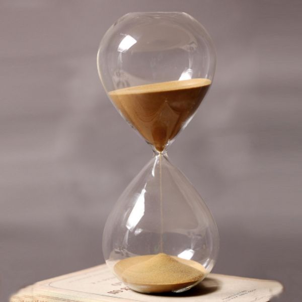 

60 minutes timing hourglass height 24cm creative gift glass sand timer sandglass golden sand home decoration reloj de arena
