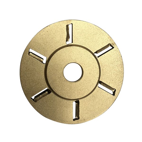 

6-teeth power wood carving disc tool milling cutter woodworking turbo tray digging for 16mm aperture angle grinder gold arc