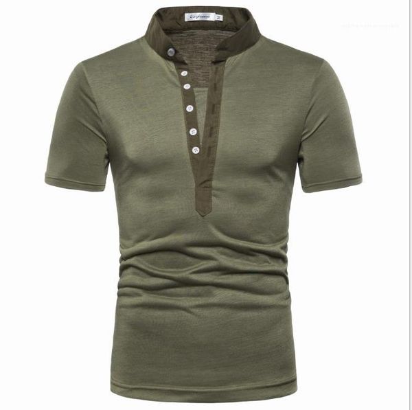 

fashion slim v neck tees short sleeve solid color male clothing mens 2020 luxury designer tshirt summer, White;black