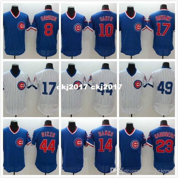 

men 17 kris bryant 44 anthony rizzo 49 arrieta jersey white blue, Blue;black