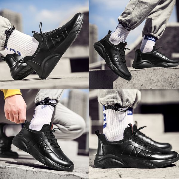 

new fashion running shoes for men women triple black white leather platform sports sneakers mens trainers homemade brand made in china, White;red