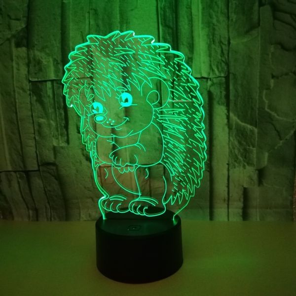 

внешняя торговля новый шаблон ежик 3d лампа красочные сенсорный пульт дистанционного управления led vision лампа подарок атмосфера животных