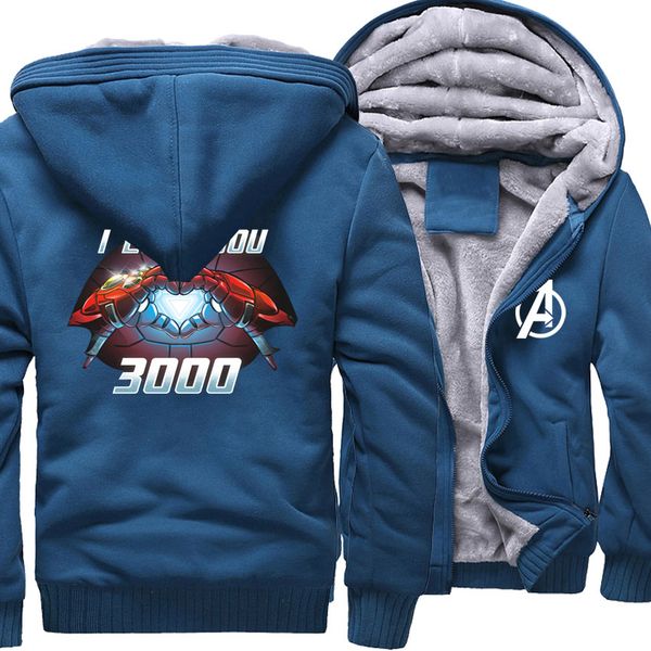 

thick fleece hoodie letter print i love you 3000 winter warm tracksuit men 2019 fashion casual sportswear plus size sweatshirt, Black