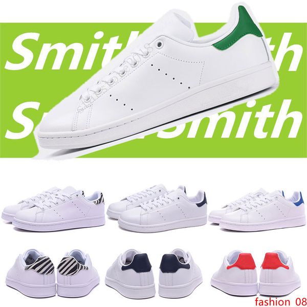

designer shoes smith men women stan shoes black white red blue silver pink smith sneakers casual shoes leathe size 36-45