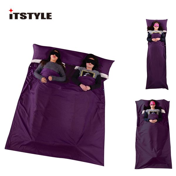 

itstyle separator sleeping bag liner single double ultra-light portable camping travel l envelope bags