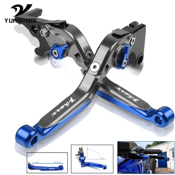 

motorcycle folding extendable adjustable brake clutch levers for yamaha v-max vmax v max 1700 2009-2018 2017 2016 2015 2014 2013