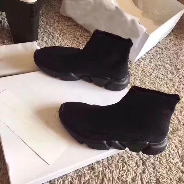 

Elastic Sock Shoes Casual Shoes Trainer High Quality Sneakers Speed Race Runners Full Black Chaussures for Men Mesh Size 35-44