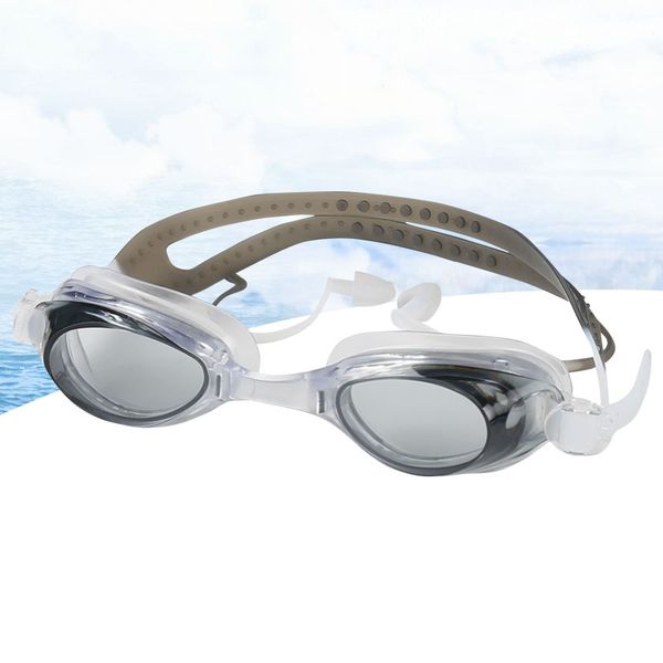 

boxed swimming goggles] swimming goggles with one-piece earplugs waterproof ultra-clear anti-fog transparent diving mask