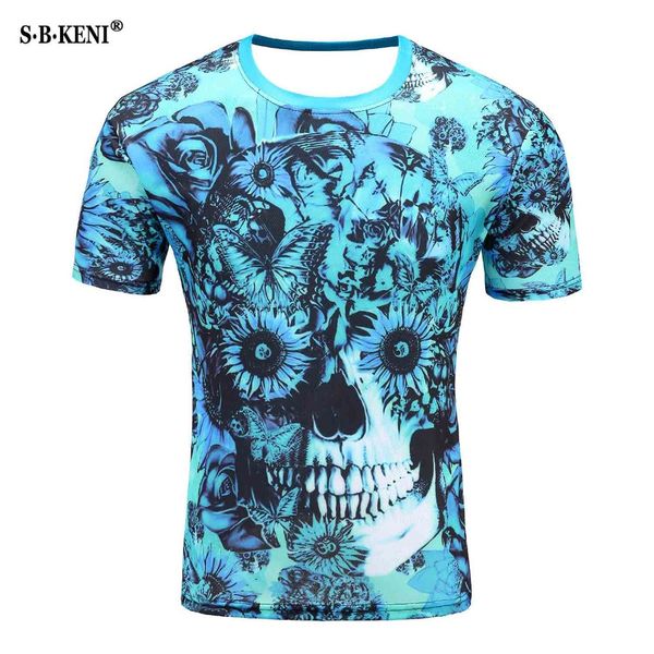 

2019 new style men t-shirt 3d print zombie clown 3d tshirts poker anime hip hop sle, White;black