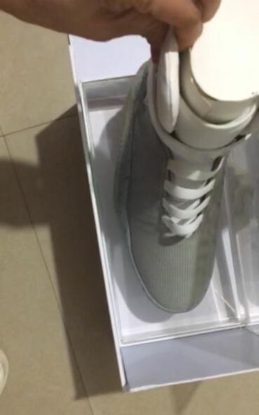 

2019 sneakers marty mcfly's led shoes back to the future glow in the dark gray mag marty sneakers with box shoes