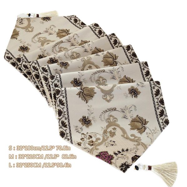 

retro europese pastorale luxury geborduurde bloemen tafelkleed tafelloper thuis keuken eetkamer decoratie decor