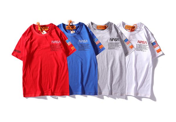 

Heron Preston X NASA Tshirt Men Teenager Boy Clothing Summer Embroidery Designer Tshirt Short Sleeved Tees