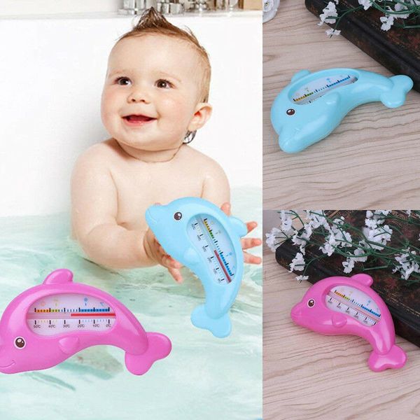 

cute pink blue dolphin floating water baby bath room thermometer toddler temperature baby health care