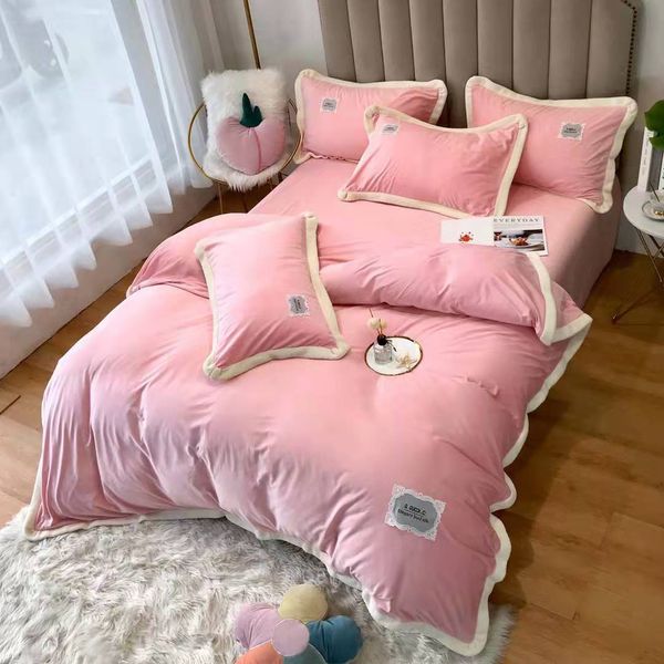 

fb1912ak0005 winter теплый роскошный пододеяльник набор lamb velvet окантовка комплект постельных принадлежностей постельные принадлежности