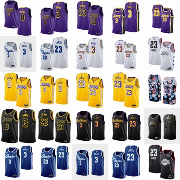 

2019-2020lakers jersey mens lebron 23james authentic 3anthony davis stitched kyle 0 kuzma kobe jersey swingman basketball jersey, Black;red