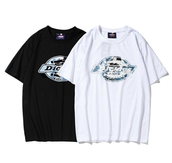 

dickies европа и соединенные штаты прилива бренд с короткими рукавами круглых dk футболки классических лого мужчины и женщины ситцем пот-абс, White;black