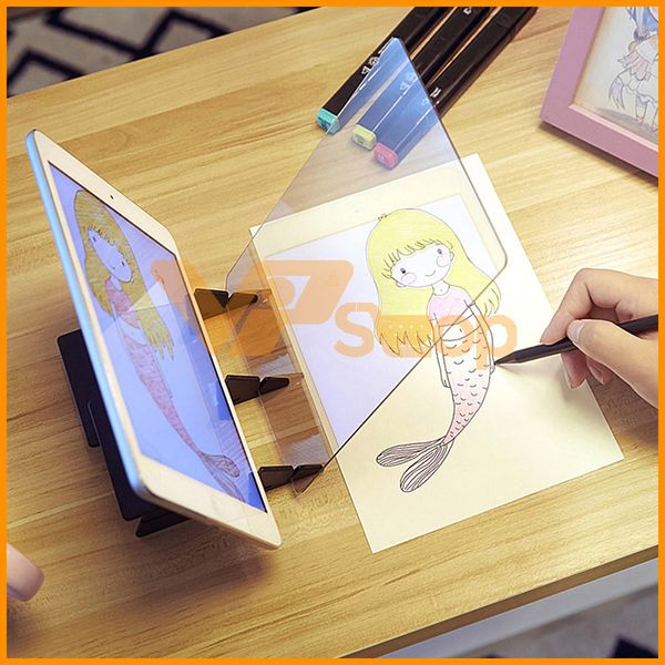 2019 Tracing Drawing Board Projector Painting Sketch Drawing Mirror Tracing Table Reflection Light Image Projection Plotter For Kids Adults Dhl From