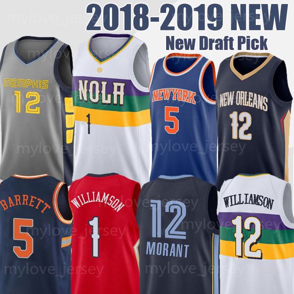

New draft pick 1 orlean zion william on pelican ba ketball jer ey grizzlie 12 ja morant memphi new york 5 rj barrett knick jer ey