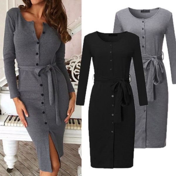 

бандаж bodycon с длинным рукавом клуб коктейль платье новых женщин, Black;gray