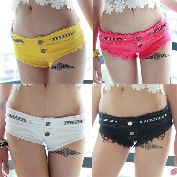 

light washed bleached applique buttons shorts females low waist trousers womens night club ultrashort summer designer, White;black
