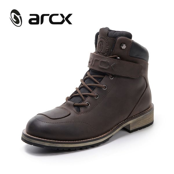 

arcx motorcycle boots mens leather boots riding waterproof men moto footwear travel moto shoes vintage ankle l60594