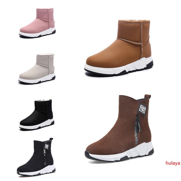 

new non-brand fashion women boots triple black red beige brown suede winter snow ankle boots outdoor walking shoes 35-40 style 14