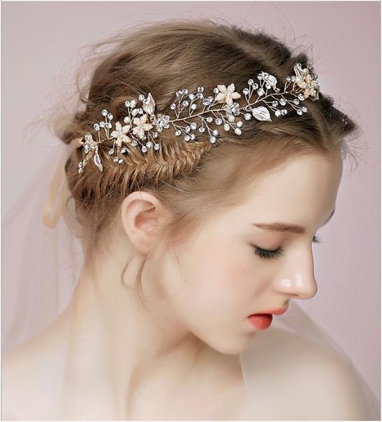 

bride headwear hair band marriage hair band accessories european bride jewelry studio and headwear, Slivery;golden