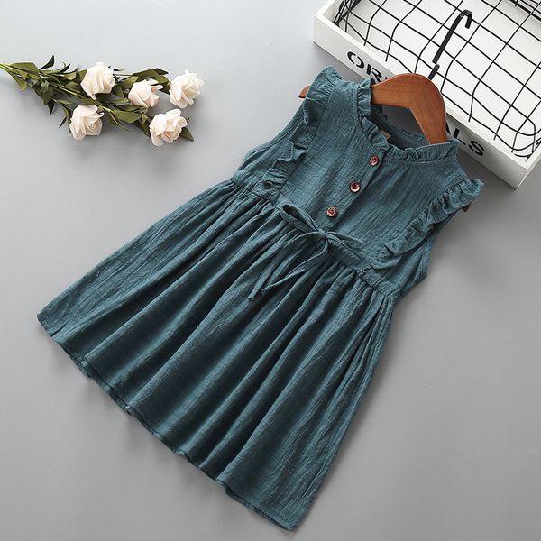 

2-7 years girl dress 2019 new summer fashion bow stripe kid children girl clothing party formal princess dress, Red;yellow