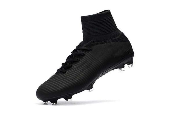 

2019 mens/woman/kids football boots superfly v tf/ic/fg cr7 dark black soccer shoes