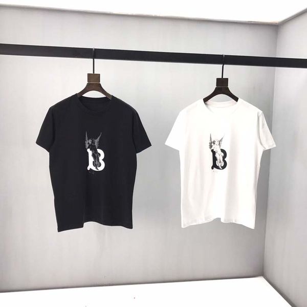 

2020ss spring fashion new t-shirt and summer new cotton printing short sleeve round panel collar t-shirt 6, White