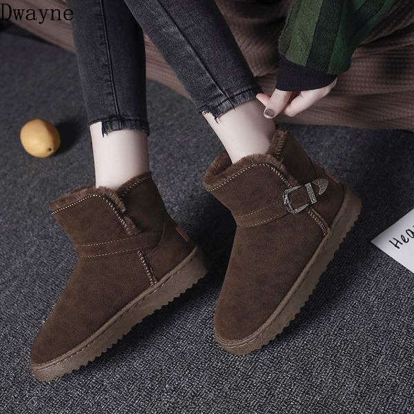 

2019 new snow boots winter non-slip boots plush warm short tube cotton, Black
