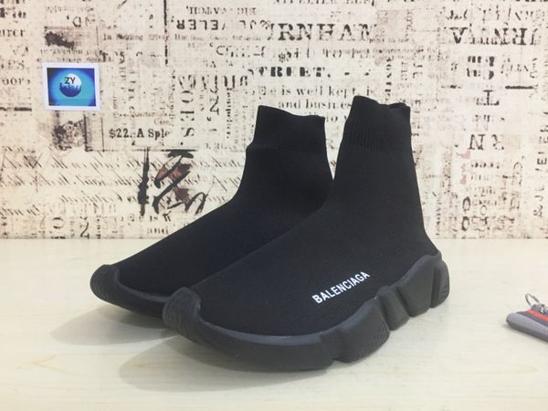 

New balanciaga luxury de igner ca ual hoe men women fa hion neaker party platform hoe neaker, Black