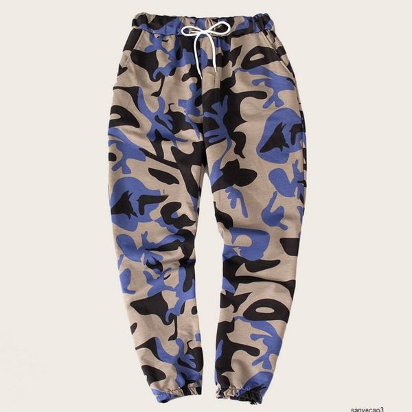 

mens designer personalized camouflage tooling all-match pantsh, Black