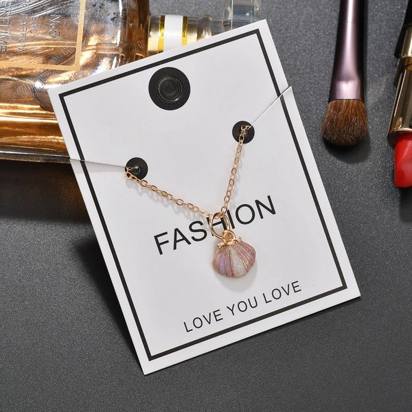 

glitter pearl shell necklace cute charm elegant cute ladies necklace summer fashion jewelry wedding party girlfriend gift, Silver
