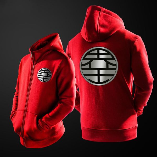 

autumn winter casual funny print dragon ball goku hoodie men black cosplay sweatshirt costume fleece lined mens hoodies jackets fit