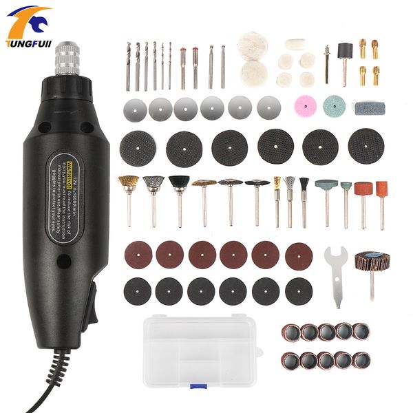 

tungfull mini electric drill grinding machine with engraving accessories dremel rotary tool mini polishing machine power tools