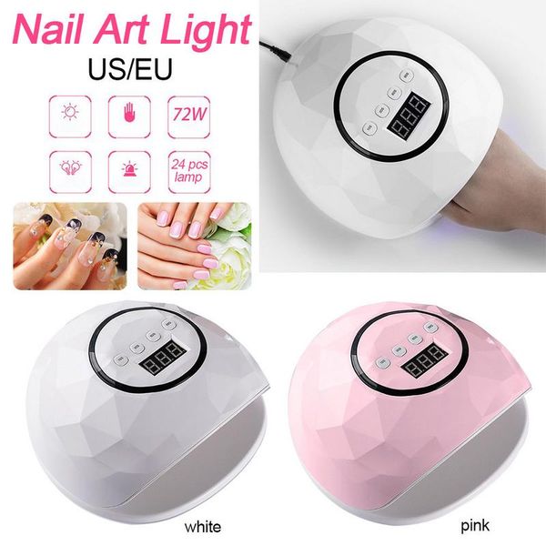 

72w led uv nail gel curing lamp light polish dryer nail art compact exquisite manicure machine uv lamp