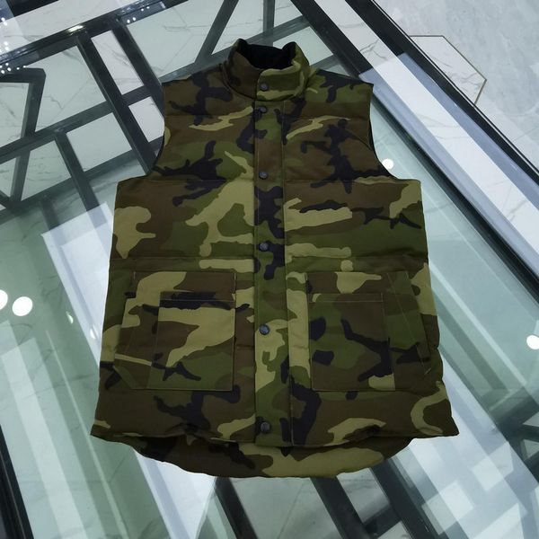 

man vest outdoor camouflage winter waistcoat sleeveless button zipper big pockets male fishing vest, Black;white