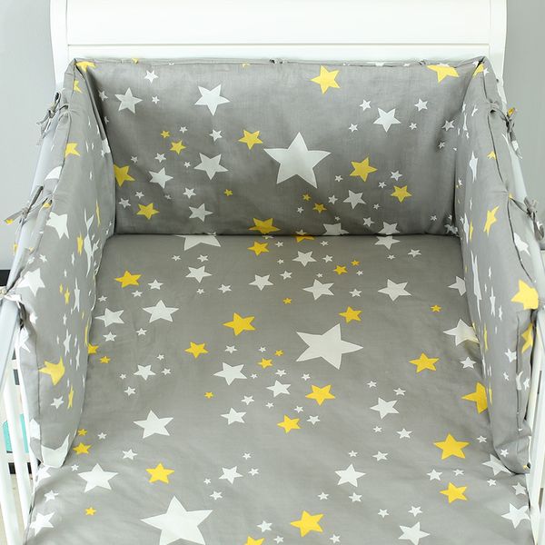

170x30cm baby bed crib bumper u-shaped detachable zipper cotton newborn bumpers infant safe fence line bebe cot