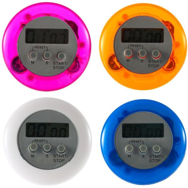 Kochen Timer Digital Alarm Küche Timer Gadgets Mini Nette Runde LCD Display Countdown Werkzeuge Batterie Installiert Mit Clip LX8899