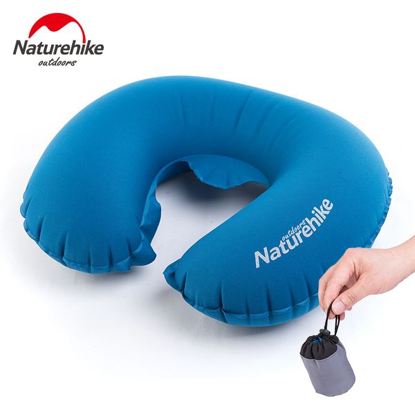 

naturehike u-shaped travel pillow protect neck soft inflatable air pillows blow up cushion tpu airplane pillow